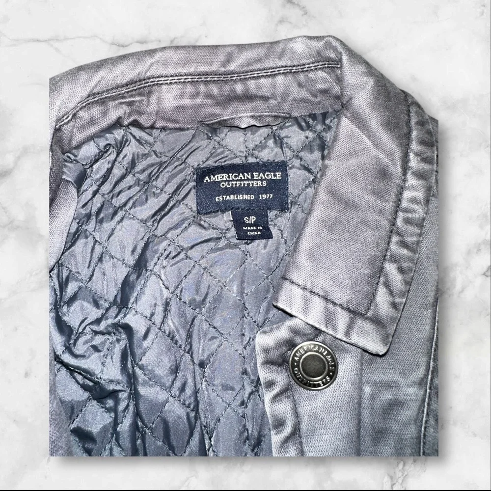 Gray Utility Military Jacket Women’s Small Lightweight Cargo Coat